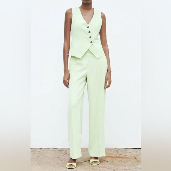 NWT Zara Women's light Green Suit size XS - Picture 3 of 15